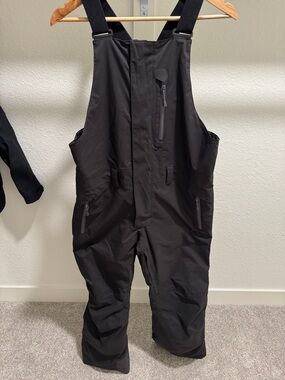 Black Waterproof Insulated Bib Snow Pants